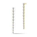 925 Sterling Silver 18K Gold Plated Cubic Zirconia Earrings