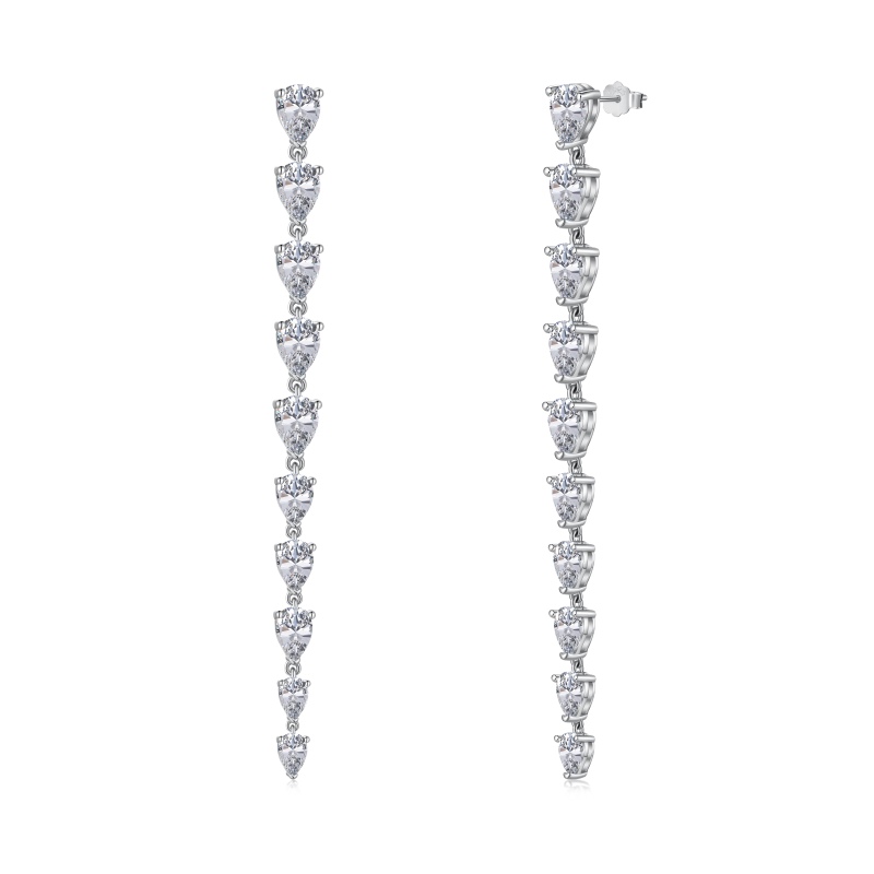 925 Sterling Silver Cubic Zirconia Earrings - Image 2