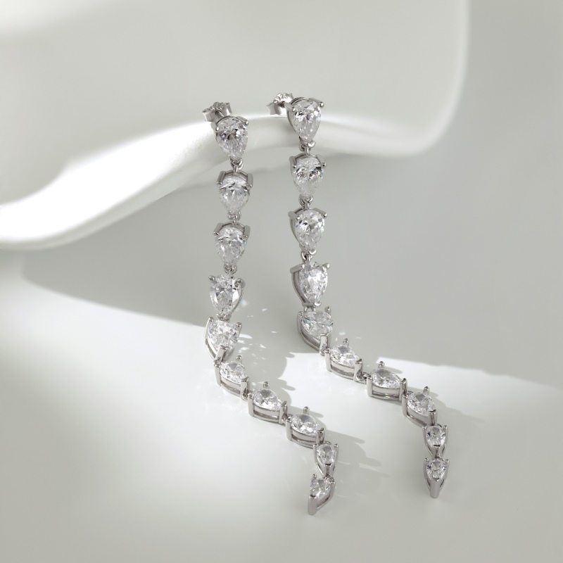 925 Sterling Silver Cubic Zirconia Earrings - Image 3