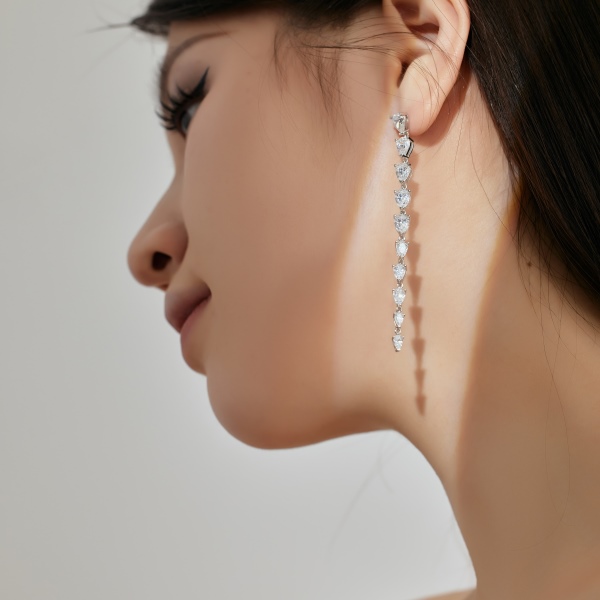 925 Sterling Silver Cubic Zirconia Earrings - Image 4