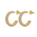 925 Sterling Silver 18K Gold Plated Cubic Zirconia Earrings