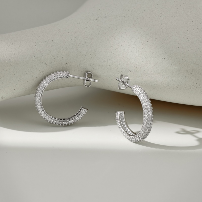 925 Sterling Silver Cubic Zirconia Earrings - Image 3
