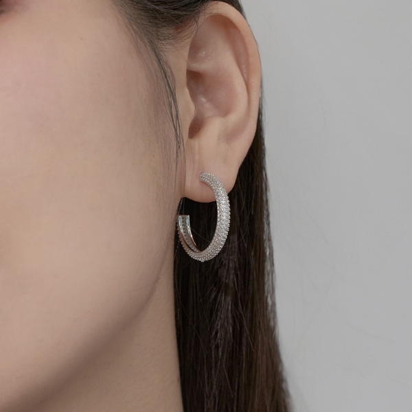 925 Sterling Silver Cubic Zirconia Earrings - Image 5