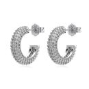 925 Sterling Silver White Cubic Zirconia Earrings