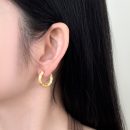 925 Sterling Silver 18K Gold Plated Cubic Zirconia Earrings