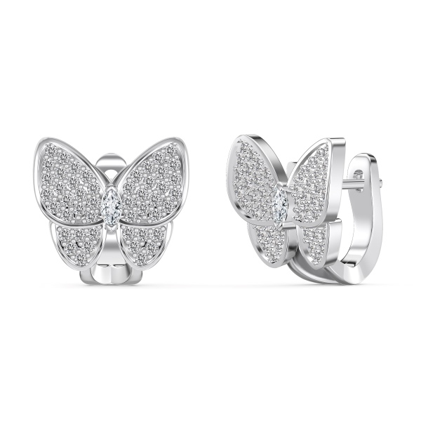 925 Sterling Silver Cubic Zirconia Earrings - Image 4