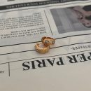 925 Sterling Silver 22K Gold Plated Cubic Zirconia Earrings