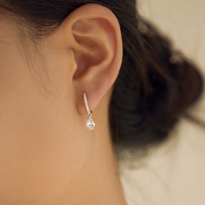 925 Sterling Silver Cubic Zirconia Earrings - Image 2
