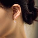 925 Sterling Silver 14K Gold Plated Cubic Zirconia Earrings