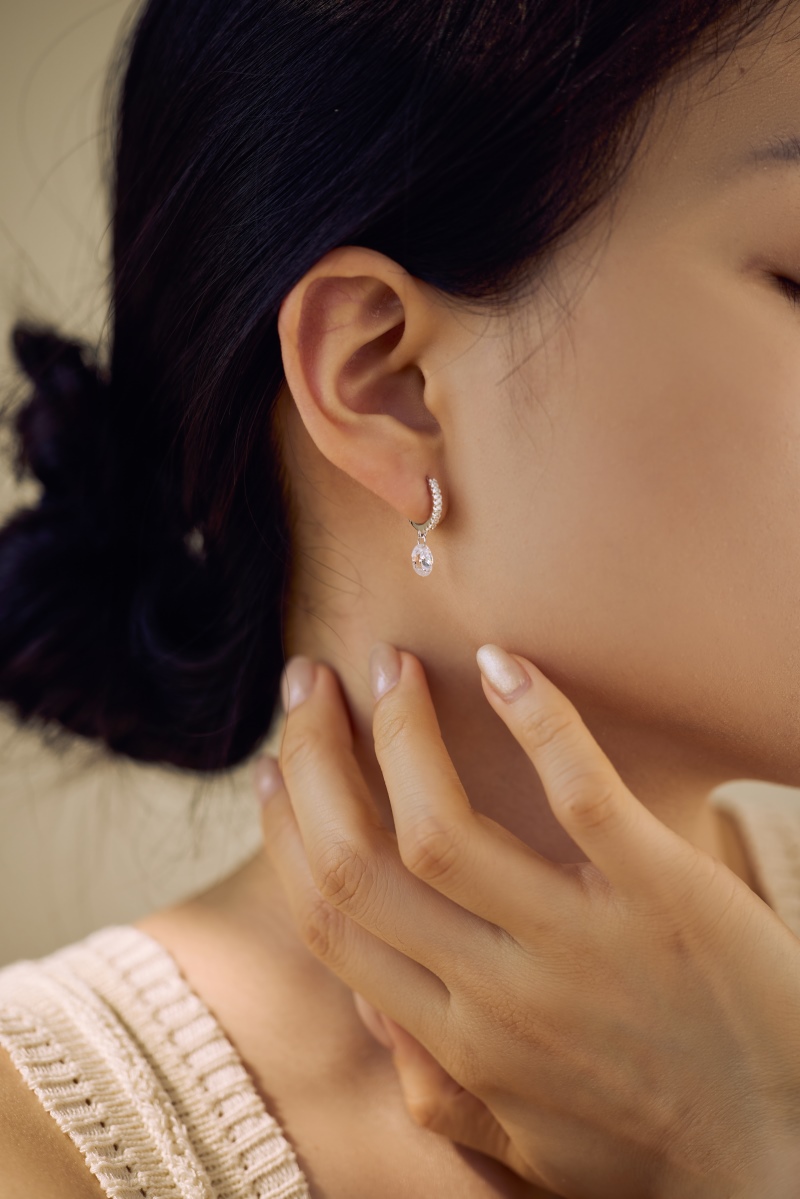 925 Sterling Silver Cubic Zirconia Earrings - Image 3