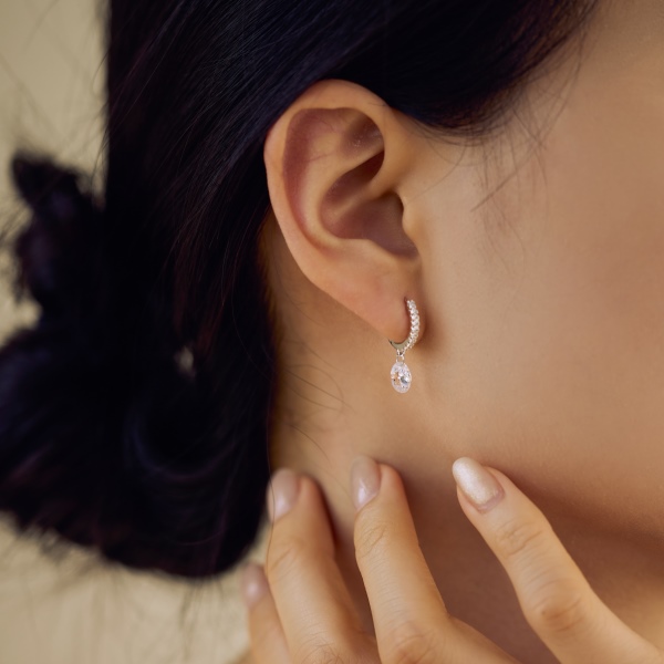 925 Sterling Silver Cubic Zirconia Earrings - Image 4