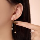 925 Sterling Silver 18K Gold Plated Cubic Zirconia Earrings