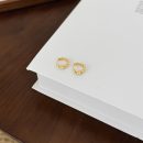 925 Sterling Silver 18K Gold Plated Cubic Zirconia Earrings