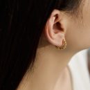 925 Sterling Silver 18K Plated Cubic Zirconia Earrings