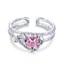 925 Sterling Silver Cubic Zirconia Heart Ring