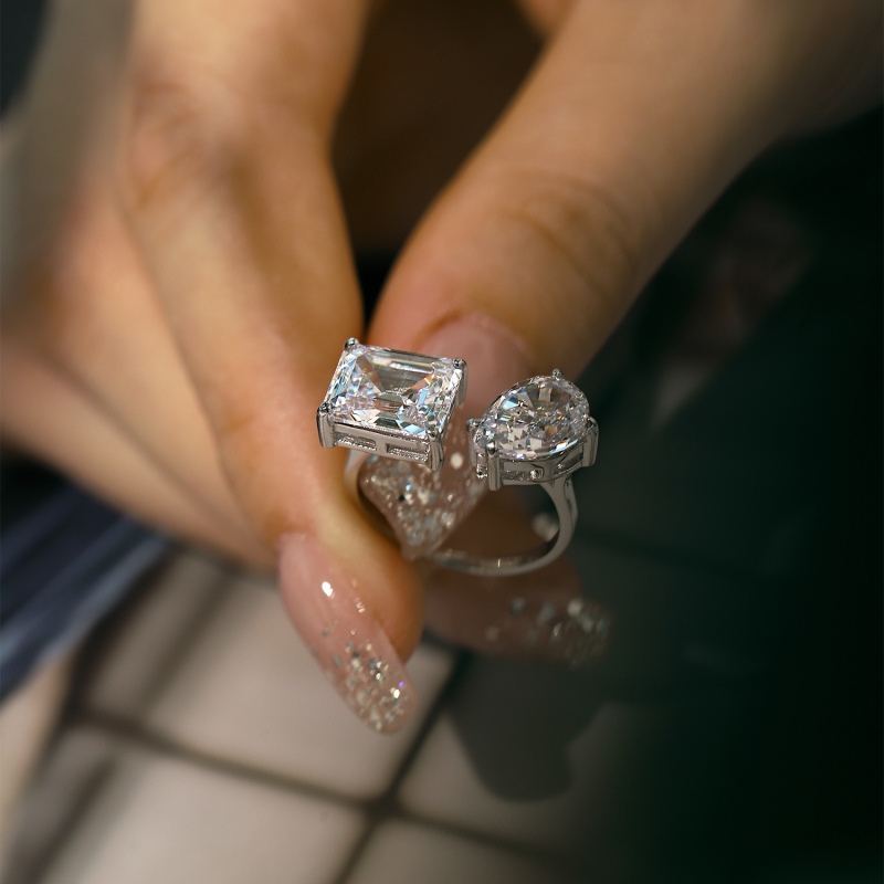 925 Sterling Silver 5A/8A Cubic Zirconia Ring - Image 3
