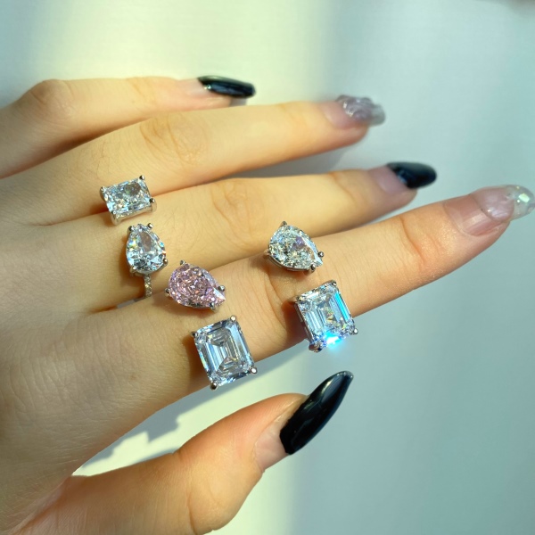 925 Sterling Silver 5A/8A Cubic Zirconia Ring - Image 4