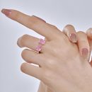 925 Sterling Silver Pear and Rectangle Cut Ring