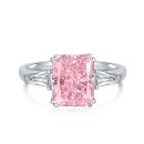 925 Sterling Silver 8A High Carbon Diamond Ring