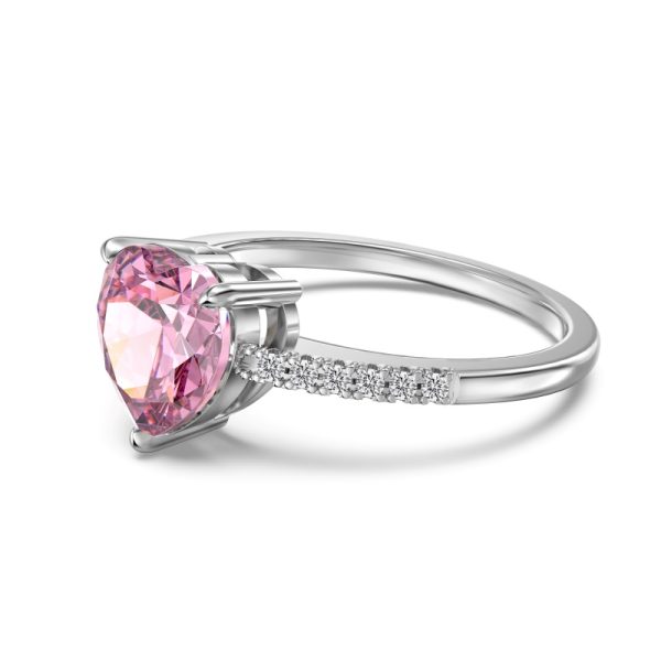 925 Sterling Silver Cubic Zirconia Heart Ring