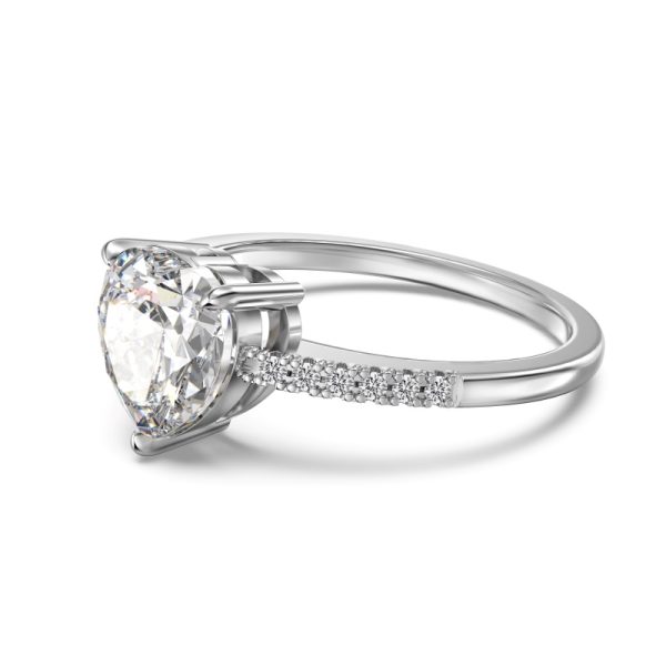 925 Sterling Silver Cubic Zirconia Heart Ring