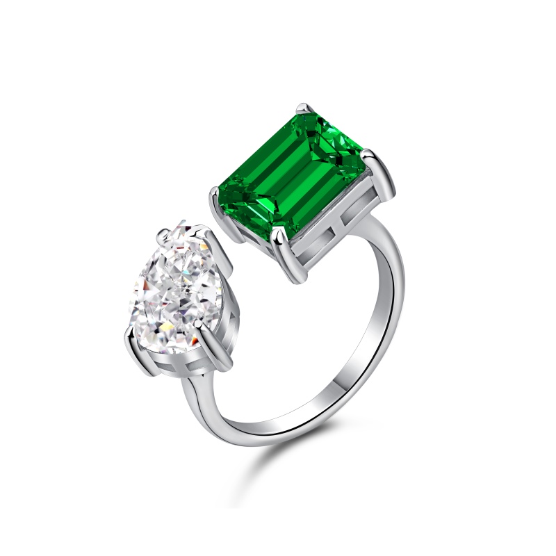 925 Sterling Silver Pear Cut Ring - Image 2