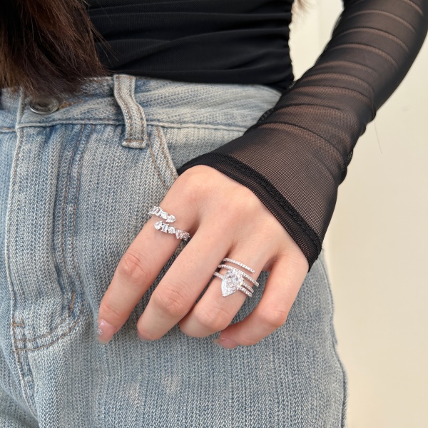925 Sterling Silver Cubic Zirconia Ring - Image 5