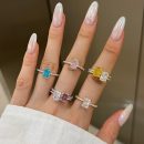 925 Sterling Silver 8A Cubic Zirconia Ring