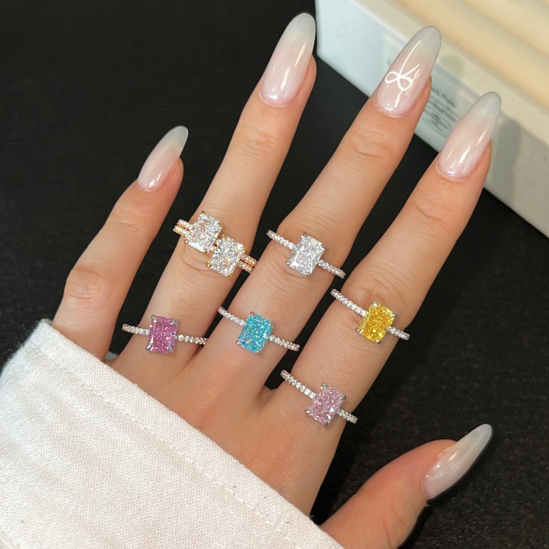 925 Sterling Silver 8A Cubic Zirconia Ring - Image 2