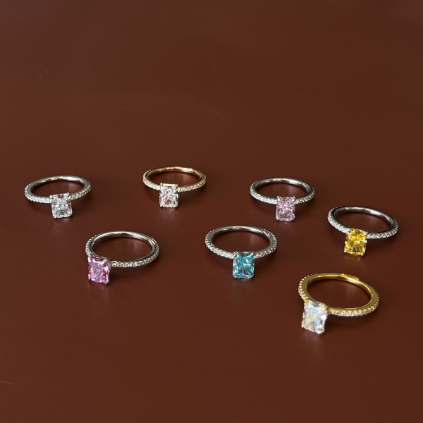 925 Sterling Silver 8A Cubic Zirconia Ring - Image 5