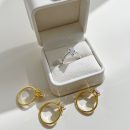 925 Sterling Silver 18K Gold Plated Cubic Zirconia Ring