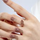 925 Sterling Silver 8A High Carbon Diamond Heart Ring