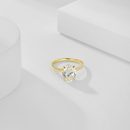 925 Sterling Silver 18K Gold Plated Cubic Zirconia Ring