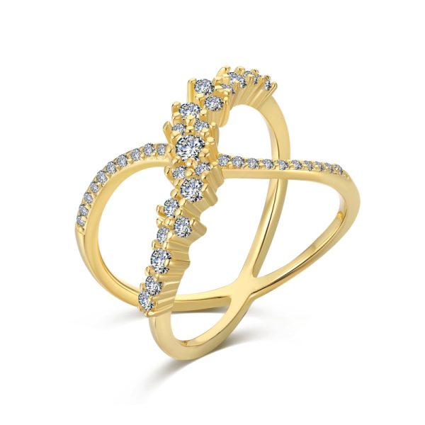 925 Sterling Silver 18K Gold Plated Ring