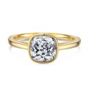 925 Sterling Silver 18K Gold Plated Cubic Zirconia Ring