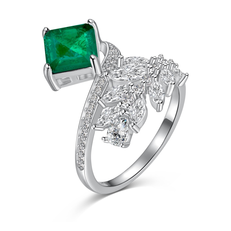 925 Sterling Silver Square Cut Ring - Image 2