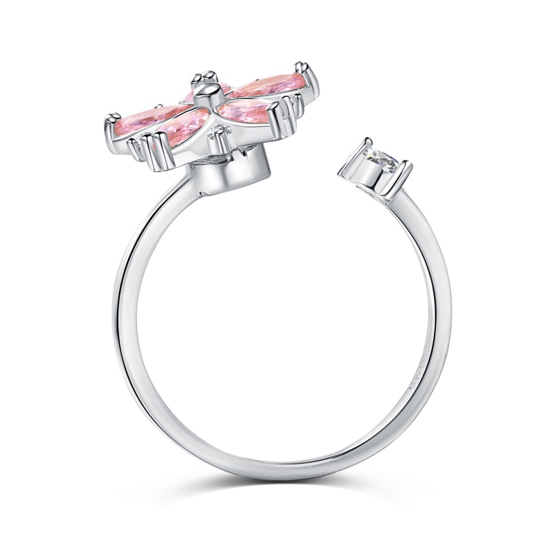 925 Sterling Silver Cubic Zirconia Marquise Cut Ring - Image 2
