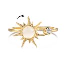 925 Sterling Silver 18K Gold Plated Cubic Zirconia Ring