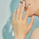 925 Sterling Silver 18K Gold Plated Daisy Ring