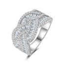 925 Sterling Silver White Zirconia Ring