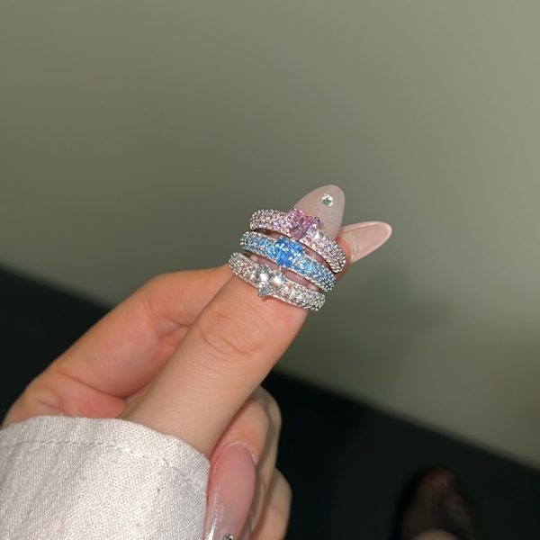 925 Sterling Silver Cubic Zirconia Heart Ring