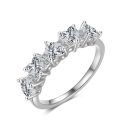 925 Sterling Silver Cubic Zirconia Heart Ring