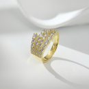 925 Sterling Silver 18K Gold Plated Cubic Zirconia Ring
