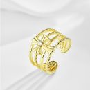 925 Sterling Silver 18K Gold Plated Cubic Zirconia Ring
