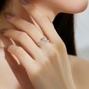 925 Sterling Silver Heart Shaped Cubic Zirconia Ring