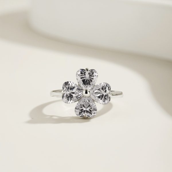 925 Sterling Silver Cubic Zirconia Heart Ring