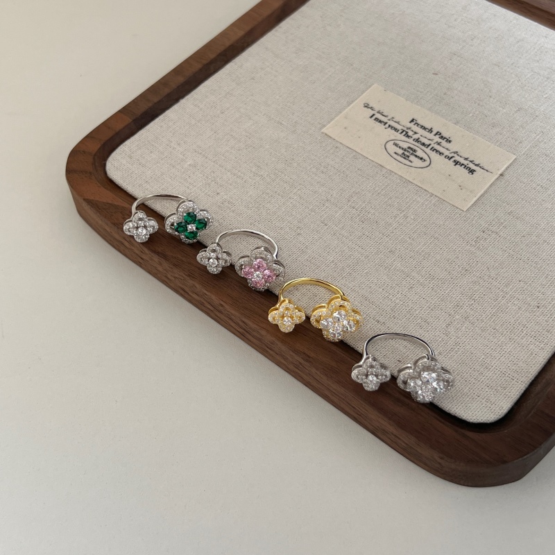 925 Sterling Silver 18K Gold Plated Cubic Zirconia Ring