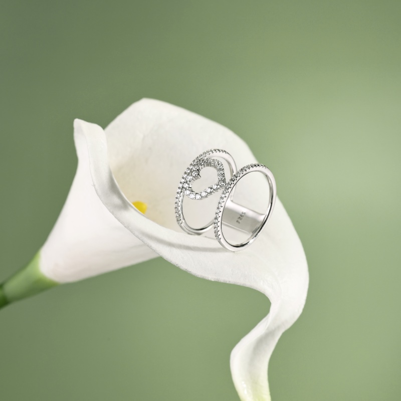 925 Sterling Silver Cubic Zirconia Ring - Image 3