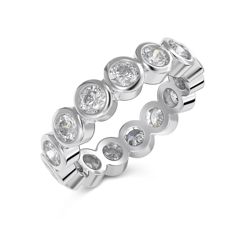 925 Sterling Silver White Cubic Zirconia Ring - Image 3