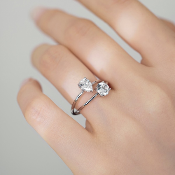 925 Sterling Silver Cubic Zirconia Ring - Image 5